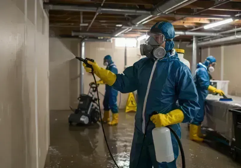 Basement Sanitization and Antimicrobial Treatment process in Saint James City, FL